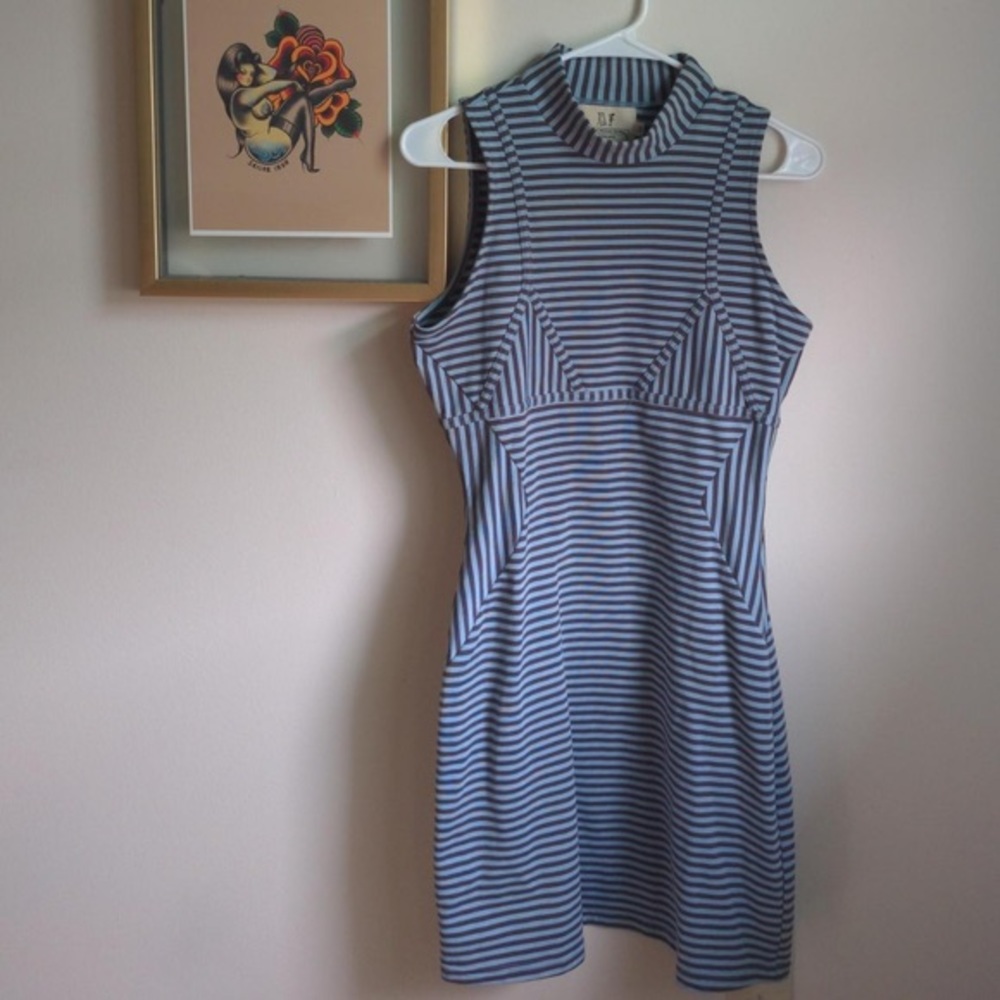Fashion Brand Company Blue Striped Illusion Dress size XS